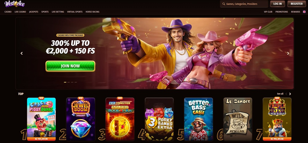 de homepage van westace no cruks casino